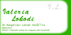 valeria lokodi business card